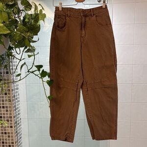 Young Fabulous & Broke Brown Barrel Jeans